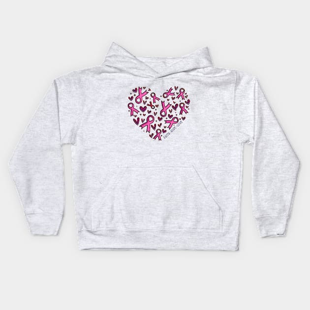 Breast Cancer Awareness Kids Hoodie by rmcbuckeye